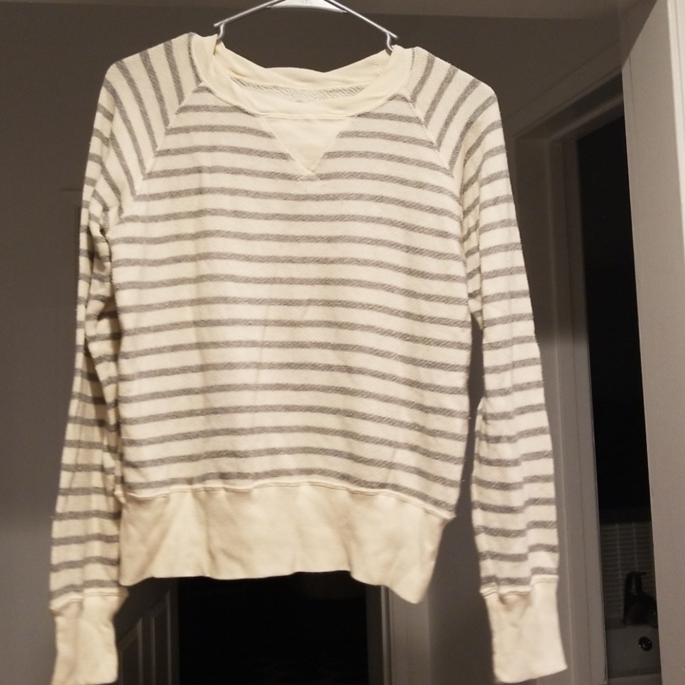 V room striped sweater